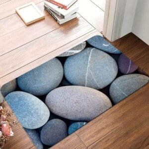 ajoutez une touche de luxe avec notre tapis bain design galet rock blue 60x90cm 889 1