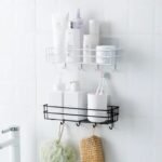decouvrez la tablette de douche sans percage pour un rangement style blanc 140 1