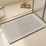 Tapis de Bain Gris Luxe