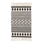 Tapis de Bain Noir à Motif