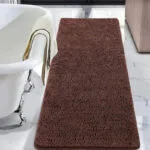 Tapis Chenille Marron Fonce Luxe