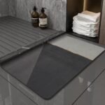 decouvrez le tapis de bain en diatomite gris confort et absorption c1 50x80cm 651 1