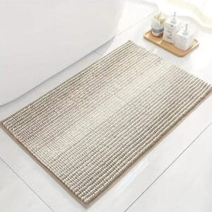 Découvrez Le Tapis Douceur Chenille: Luxe Et Confort à Petit Prix! Beige / 40x60cm