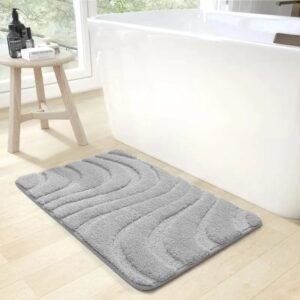decouvrez le tapis en microfibre polyester ultra confort c4c4c4 40x60cm 776 1