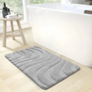 Découvrez Le Tapis En Microfibre Polyester Ultra-confort! #c4c4c4 / 40x60cm