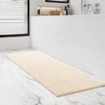 decouvrez le tapis salle de bain grande taille pour un confort luxe blanc casse 855 1