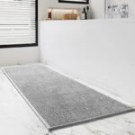 decouvrez le tapis salle de bain grande taille pour un confort luxe gris clair 60x90cm 511 1