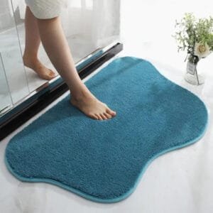 élégance Et Confort Avec Notre Tapis De Bain Bleu Paon! Bleu Paon / 40x60cm