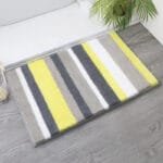élevez Votre Salle De Bains Avec Notre Tapis De Bain Rayé Chic! Rayé Jaune / 40x60cm