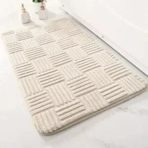 élevez Votre Salle De Bains Avec Notre Tapis Design élégant Et Confortable! Beige / 40x60cm