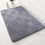 elevez votre salle de bains avec notre tapis design elegant et confortable gris 436 1