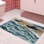 elevez votre style avec le tapis de bain marbre bleu 557 1