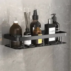 Etagère De Douche Design: Installation Facile Sans Percer! Noir / Unitaire
