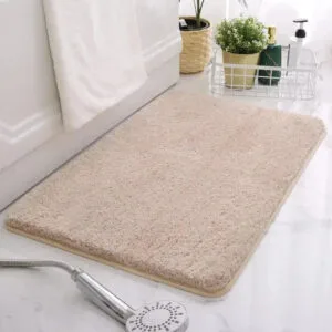 Le Tapis Sortie De Bain En Microfibre Polyester: Confort Et Sécurité! #c1aa9e / 40x60cm