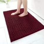 marchez sur un nuage avec notre tapis moelleux confort en microfibre bordeaux 40x60cm 169 1