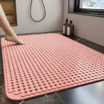 Tapis de douche TPE – Alvéolé antidérapant, 4 coloris, 35 x 70 cm
