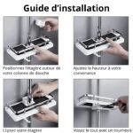 optimisez votre espace avec notre etagere de douche centrale pratique de douche 691 1