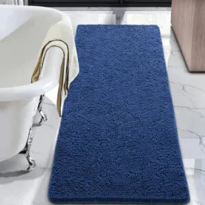 Plongez Dans Le Confort Avec Notre Tapis De Bain Bleu Marine ! 3 Plongez Dans Le Confort Avec Notre Tapis De Bain Bleu Marine! 60x120cm
