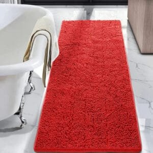 Plongez Dans Le Confort Avec Notre Tapis De Bain Rouge élégant! 60cmx120cm