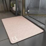 plongez dans le confort ultime avec notre tapis de bain diatomite champagne pink 561 1