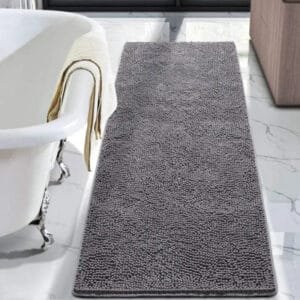 Plongez Dans Le Luxe Avec Notre Tapis De Bain Chenille Gris ! 2 Plongez Dans Le Luxe Avec Notre Tapis De Bain Chenille Gris! Gris Foncé / 45x60cm
