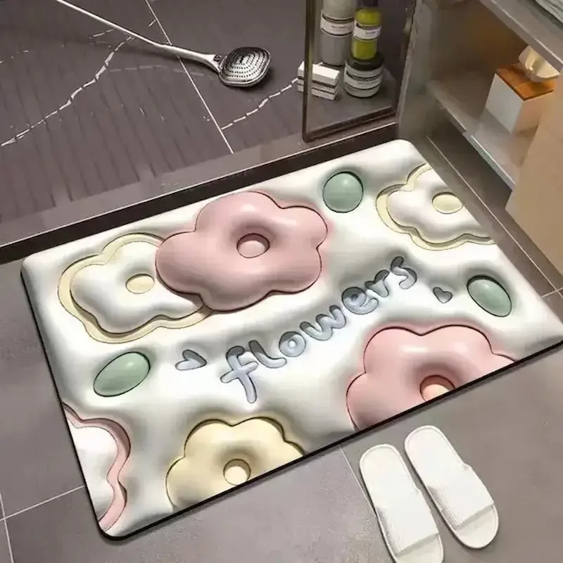 Tapis de Bain 3D Flowers