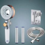pommeau de douche filtrant double face avec effet massant luxueux 2 filtre en coton 974 1