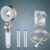Pommeau + 2 Filtre en coton + Flexible de douche + Support