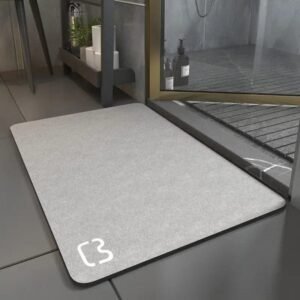 reveillez vos sens avec notre tapis de bain en diatomite gris 50x80cm 867 1