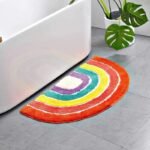 reveillez votre bain multicolore avec notre tapis antiderapant en microfibre 45x65cm 740 1