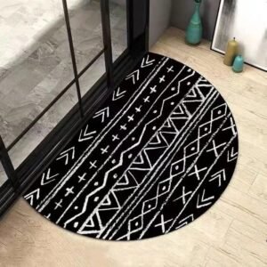 reveillez vous avec confort tapis salle bain demi lune noir noir 50x75cm 324 1