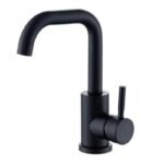 robinet salle de bain tournant en inox elegance contemporaine assuree noir 519 1