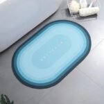 tapis absorbant microfibre elegance et confort pour votre salle de bain bleu 294 1
