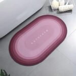 tapis absorbant microfibre elegance et confort pour votre salle de bain rose 918 1