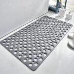 tapis alveole moderne elegance et durabilite pour votre salle de bain gris 859 1