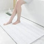 Tapis Bain Doux: Confort Sécurité Et Propreté Assurée! Blanc / 40x60cm