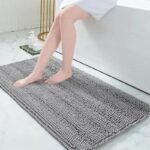 tapis bain doux confort securite et proprete assuree gris 60x120cm 384 1