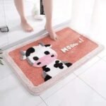 tapis bain vache charme rustique et confort pratique rose 60x90 cm 917 1