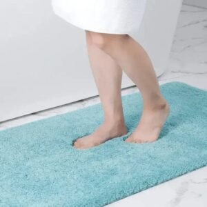 tapis de bain assure confort et fraicheur a chaque pas bleu clair 40x60 cm 120 1