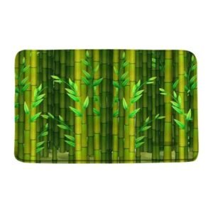 tapis de bain bambou douceur et confort au coeur votre salle bain vert 40x60cm 333 1