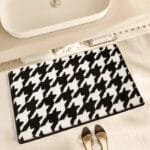 Tapis De Bain Blanc Et Noir: Style Chic Et Sécurité Assurée! #9a958d / 40x60cm