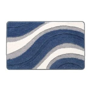 Tapis De Bain Bleu: Confort Inégalé Pour Vos Pieds! Vague Bleu / 40x60cm