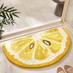 Tapis De Bain Demi-lune: Confort Et Style Nordique à Vos Pieds! Jaune / 45x80cm