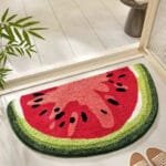 Tapis De Bain Demi-lune: Confort Et Style Nordique à Vos Pieds! Rouge / 45x80cm