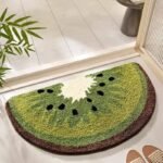 tapis de bain demi lune confort et style nordique a vos pieds vert 45x80cm 719 1