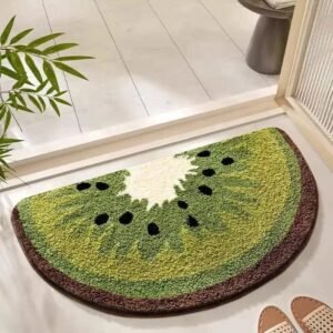 tapis de bain demi lune confort et style nordique a vos pieds vert 45x80cm 719 1