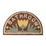 tapis de bain demi lune original elegance et douceur assurees bathroom 40x60cm 197 1