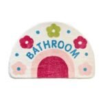 tapis de bain demi lune original elegance et douceur assurees bathroom white 40x60cm 343 1