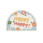 tapis de bain demi lune original elegance et douceur assurees happy 40x60cm 448 1