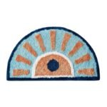 tapis de bain demi lune original elegance et douceur assurees sunrise 40x60cm 136 1